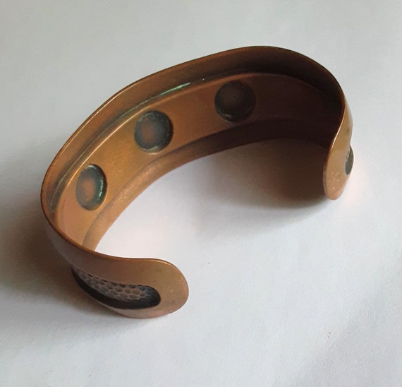 Solid Copper Cuff Bracelet: Vintage Unisex Jewelry - image 5