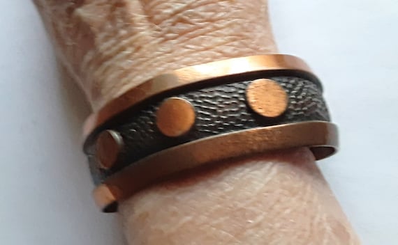Solid Copper Cuff Bracelet: Vintage Unisex Jewelry - image 3