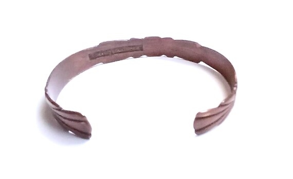 Hallmarked Solid Copper Bracelet Sunburst Design … - image 9