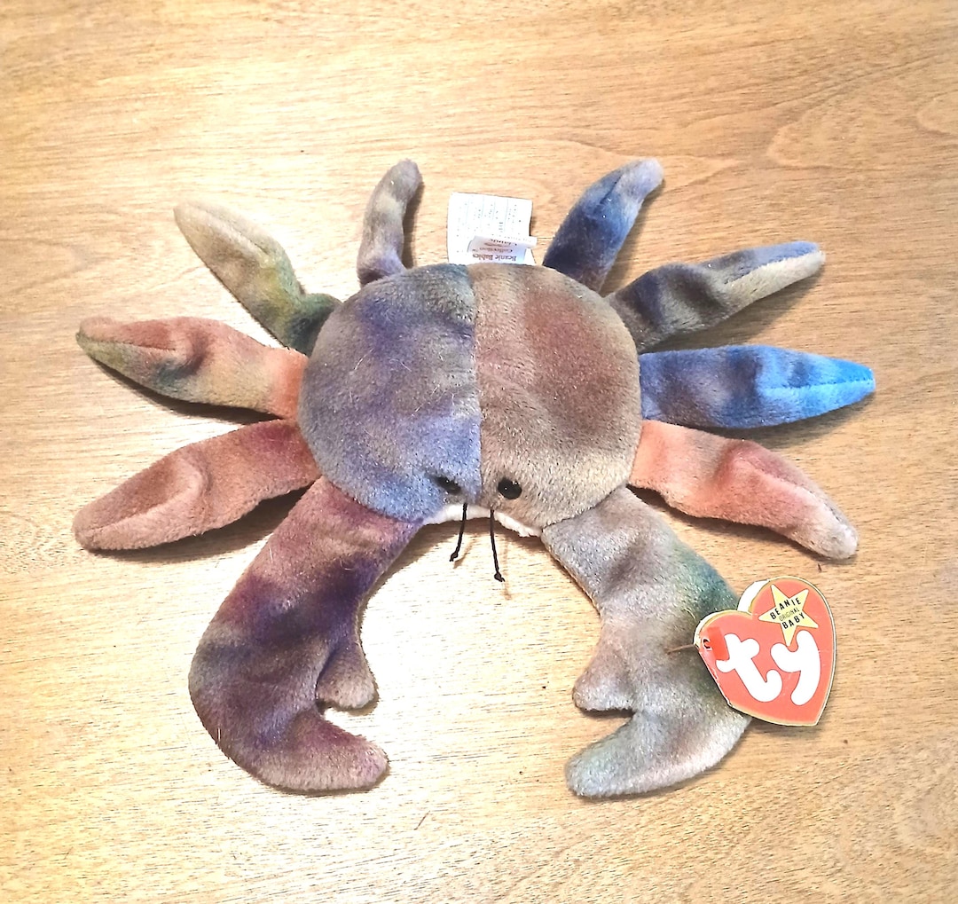 TY Beanie Babies Claude the Crab: PVC Collectible Toy (born 9-3-96
