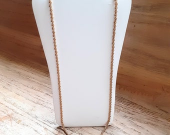 Liz Claiborne Gold Tone Long Specialty Chain Necklace Logo Hangtag Vintage Jewelry Gift for Her Mothers Day Gifts Yours, Occasionally