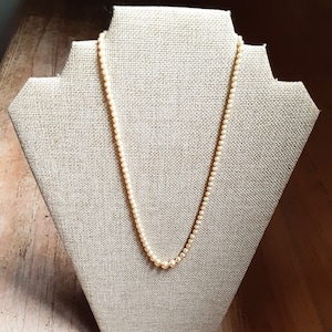Faux Pearl Necklace Collar Sterling Silver and Clear Rhinestone Clasp Vintage Jewelry Gift for Her Mothers Day Gifts Yours, Occasionally