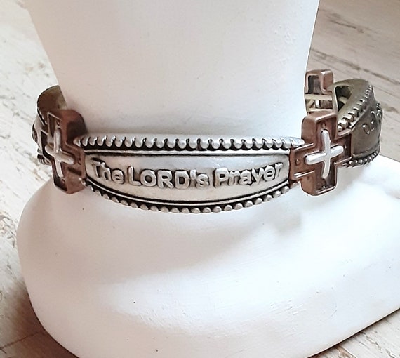 The Lords Prayer Stretch Bracelet Silver Tone and Copper Tone - Etsy