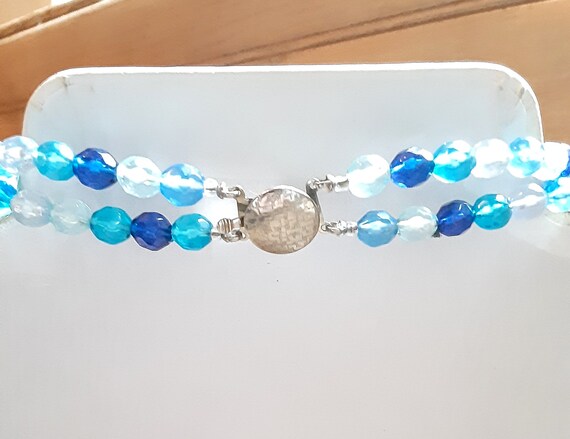 ビンテージ アクアブルービーズのネックレス ビンテージ アクア
