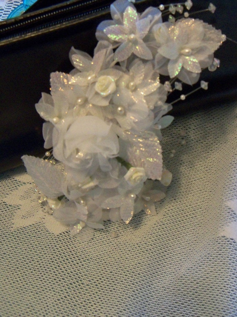 Handmade Hair Accessory White Flowers Wedding Bride Bridal Second Wedding Copricapo Sposa Gift Guide Women