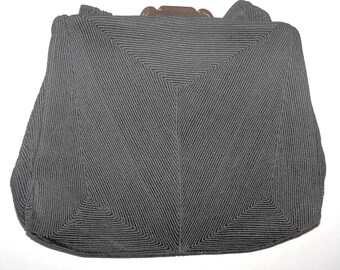 Vintage Corde Evening Bag: Signed Black Top Handle Purse, Collectible Opera Handbag