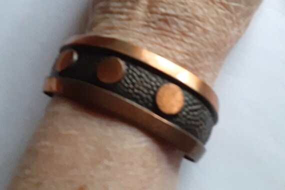 Solid Copper Cuff Bracelet: Vintage Unisex Jewelry - image 4
