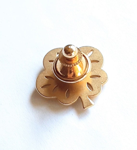 Vintage Avon Christmas Pin: Gold Partridge in Pea… - image 7