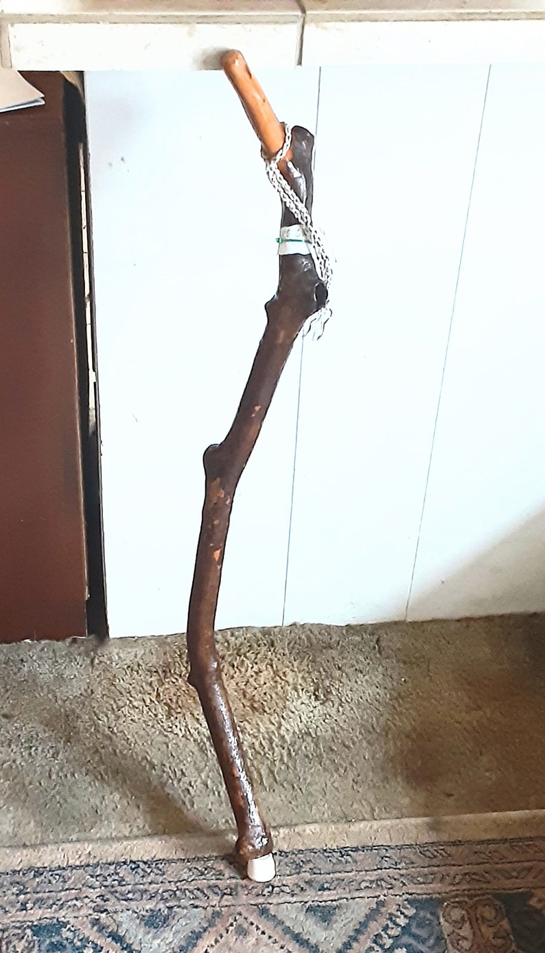 Cane Hand Whittled Crafted Carved Wood Left Handed by Emmaus Canes Cosplay Rip Van Winkel Fathers Day Mothers Day Gifts Yours, Occasionally