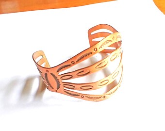Vintage Navajo Solid Copper Cuff Bracelet - Etsy