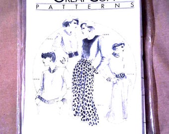 Great Copy Patterns Company 1995 (#415): Ausgestellter Rock, ultimatives T-Shirt Vintage Schnittmuster