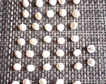 White Satin Covered Buttons for Wedding Dress: Vintage Sewing Notions