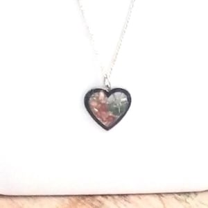 Cloisonne Heart Pendant Necklace Reclaimed Vintage Jewelry Parts Gift for Her Mothers Day Christmas Gifts Yours, Occasionally