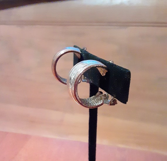 Hoop Earrings Aretes 916 Russian Sterling Silver … - image 1