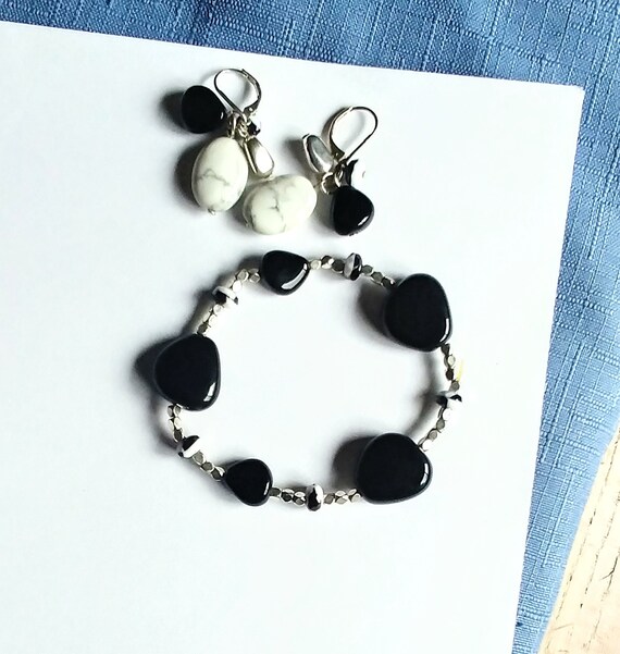 White Howlite Black Tourmaline and White Buffalo … - image 9