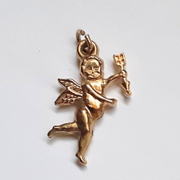 Cupid Charm for Bracelet Pulsera or Purse Bolso Gold Tone Vintage Jewelry Vendimia Joyeria Yours, Occasionally