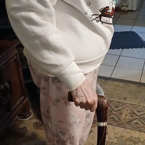 Hand Carved Wood Cane: Left Handed Emmaus Walking Stick, Cosplay Prop image 9