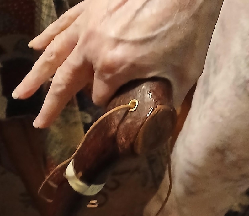Hand Carved Wood Cane: Left Handed Emmaus Walking Stick, Cosplay Prop image 11