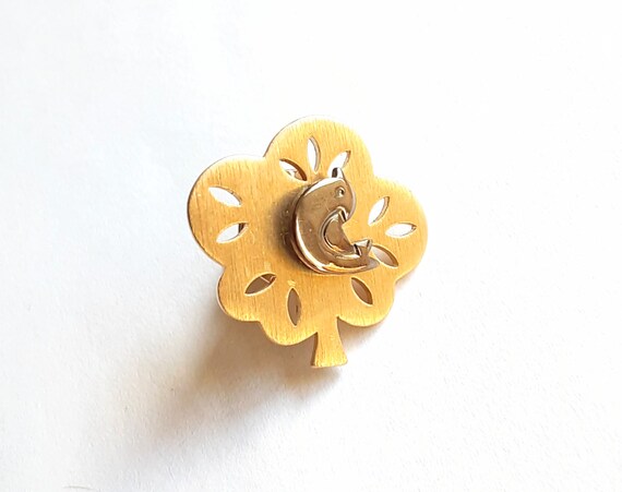 Vintage Avon Christmas Pin: Gold Partridge in Pea… - image 5