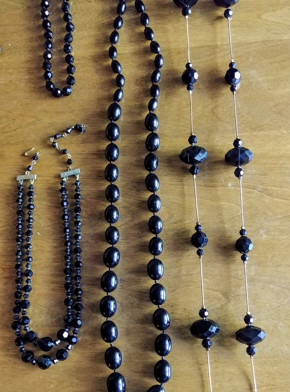 Beaded Necklaces Collars Black Navy Blue Various … - image 3