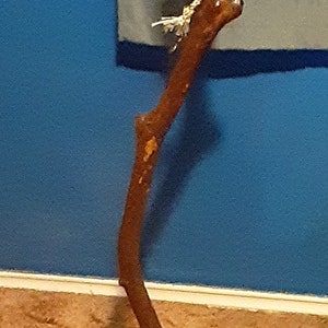Cane Hand Whittled Crafted Carved Wood Left Handed by Emmaus Canes Cosplay Rip Van Winkel Fathers Day Mothers Day Gifts Yours, Occasionally