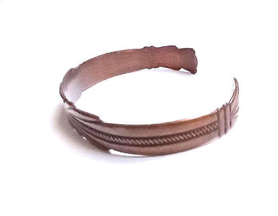 Hallmarked Solid Copper Bracelet Sunburst Design … - image 7