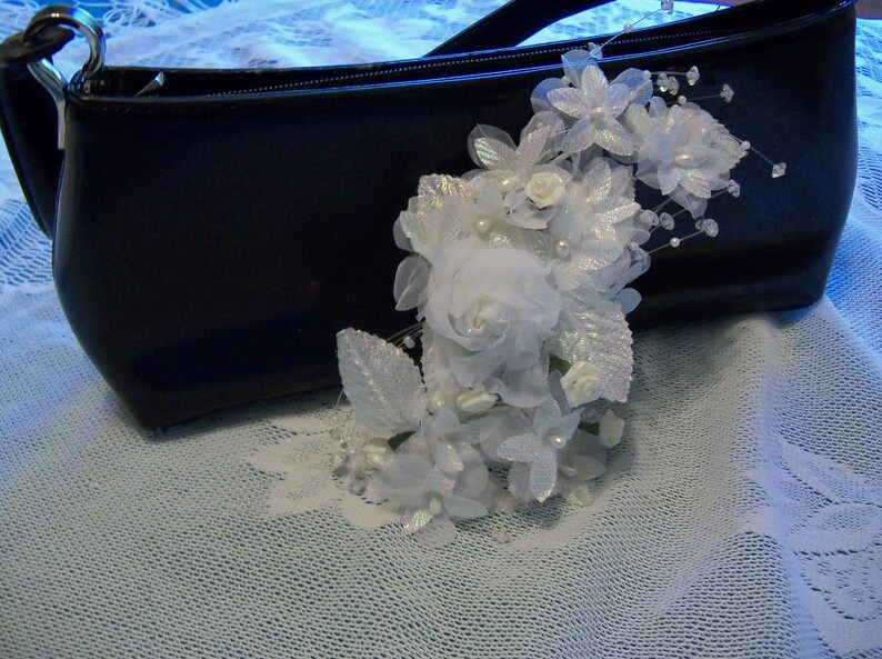 Handmade Hair Accessory White Flowers Wedding Bride Bridal Second Wedding Copricapo Sposa Gift Guide Women