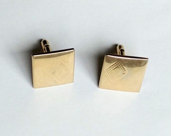 Swank Cuff Links Gemelos Gold Tone Metal Wedding Cufflinks Vintage Jewelry Vendimia Joyeria Groom Groomsmen Father's Day