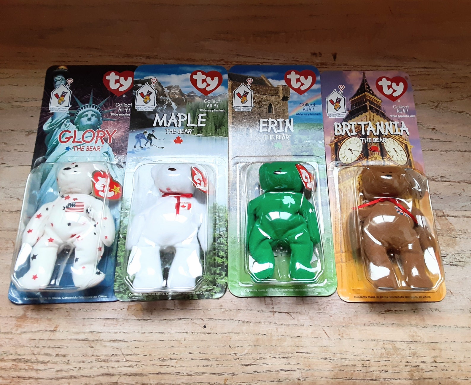 TY Beanie Babies Mcdonald's International 4 Britannia Etsy