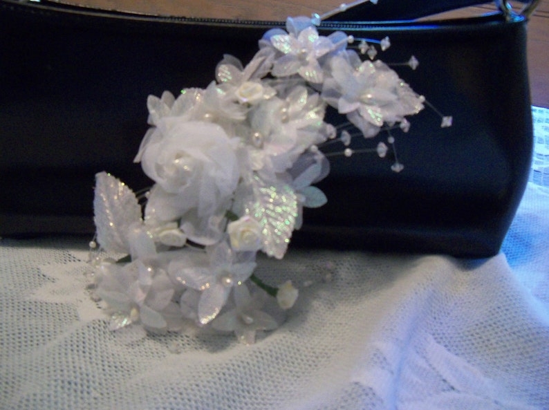 Handmade Hair Accessory White Flowers Wedding Bride Bridal Second Wedding Copricapo Sposa Gift Guide Women
