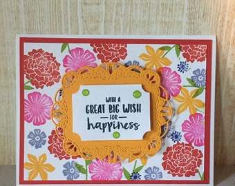 With a Great Big Wish for Happiness "Birthday" Greeting Card
