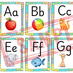 Alphabet Flashcards | A–Z Printable Learning Cards | Preschool & Toddler Educational Printable | EYFS Phonics Letters | Digital Download