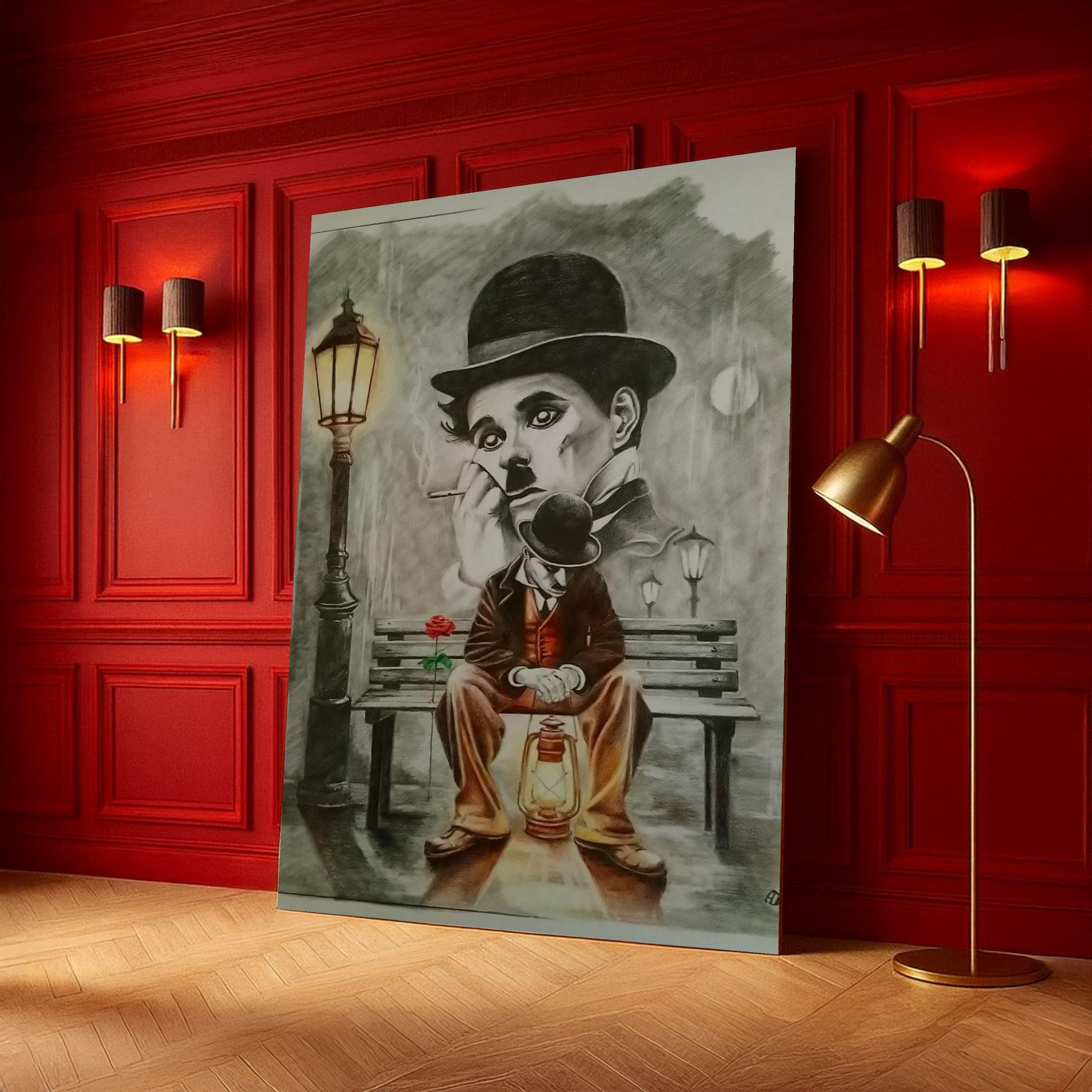 Chaplin painting - Etsy 日本