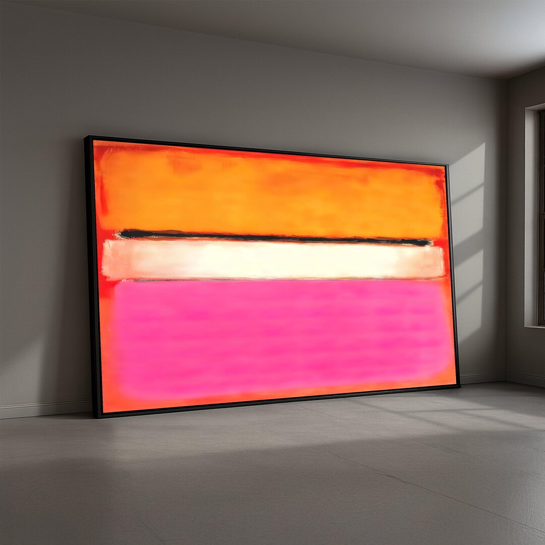Blocks Mark Rothko Mark Rothko Abstract Color Blocks Canvas, Modern Orange Pink Wall Art ...