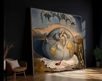 Nascita surreale di un nuovo mondo, tela da parete in stile Salvador Dalí, scena di rinascita del dipinto surrealista, decorazione moderna astratta per la casa