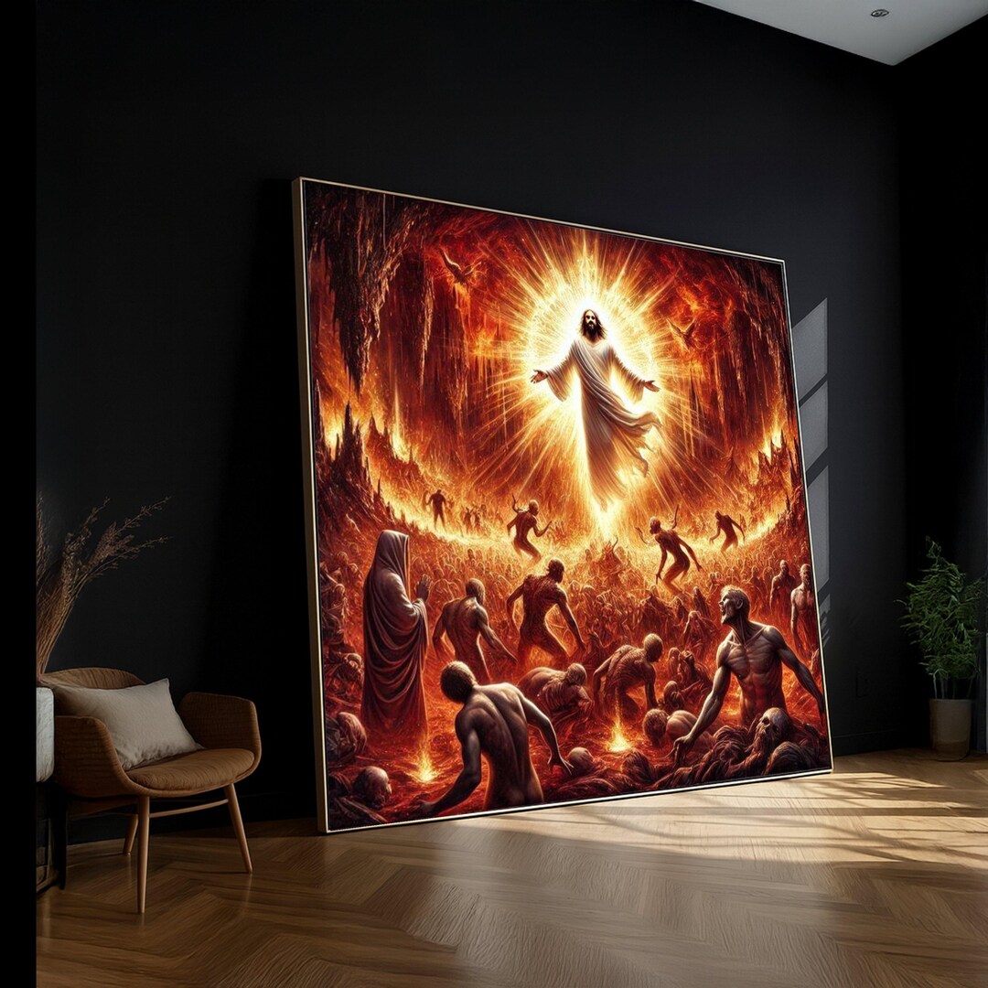 Radiant Jesus Ascension Canvas Wall Art, Spiritual Christian Art ...