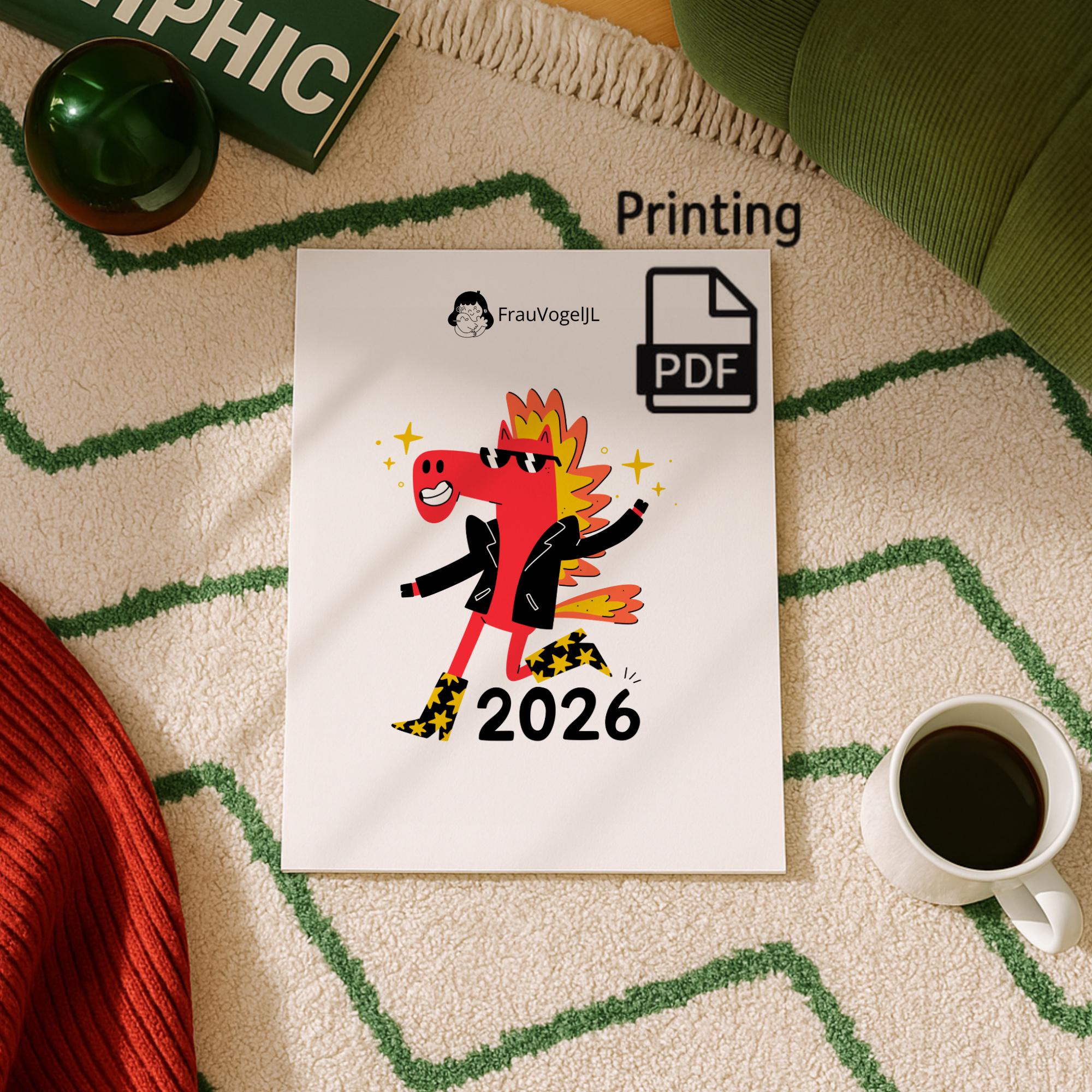 2026年丙午開運ポスター 2026年はどんな年？開運色は？60年に一度の丙午（ひのえうま）の表の