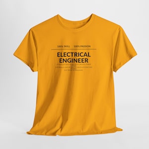 Camiseta de ingeniero eléctrico / Camiseta técnica con tipografía minimalista
