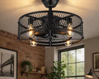 Deckenventilator aus Bambus mit Beleuchtung, Fernbedienung, dekorative  Lampe, 50 cm, unsichtbare Flgel, einziehbar, leise - Etsy sterreich