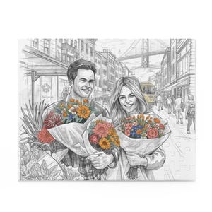 Blumen Liebe Puzzle: Engagierende Familien Spiele Nacht, gemütliches Wohndekor