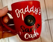 Santa Cam Coffee Mug, mommy Santa cam mug, daddy Santa cam mug, coffee lovers, Christmas traditions,
