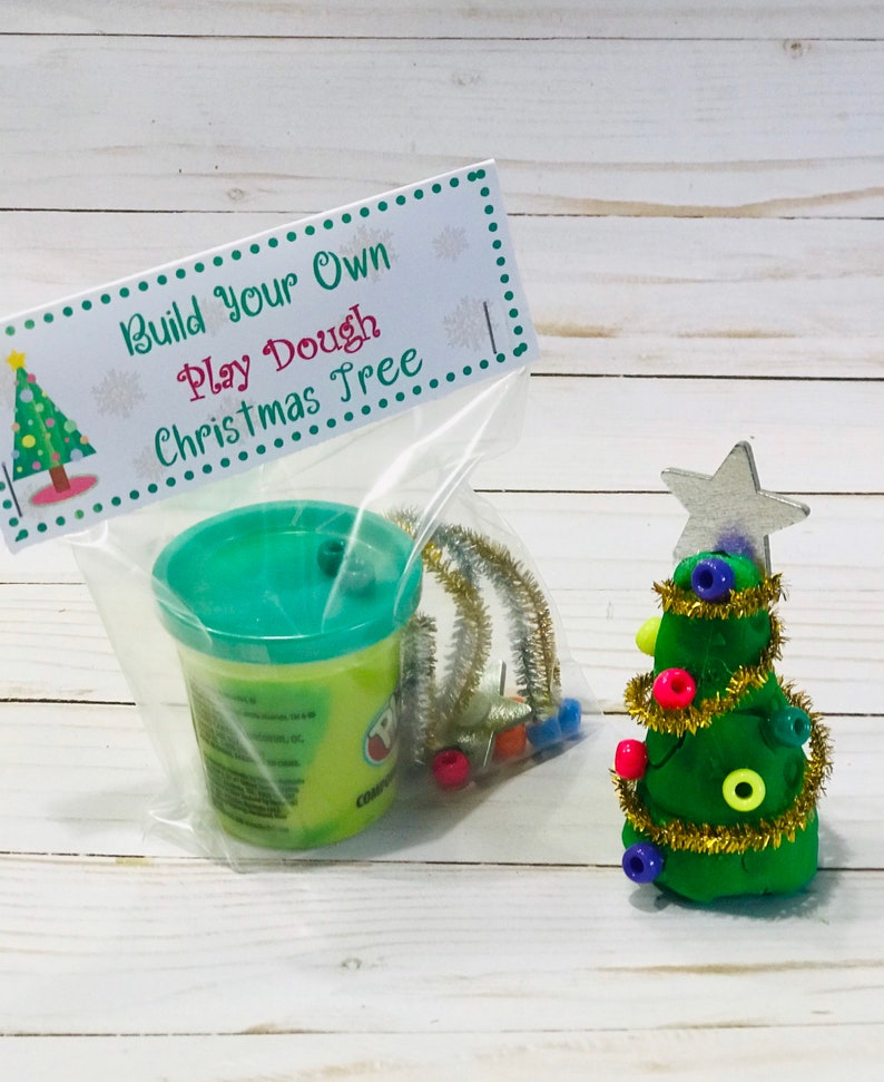 Personalized Make A Christmas Tree Kit Play doh party kit Etsy