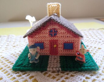 Miniature Peach Easter House