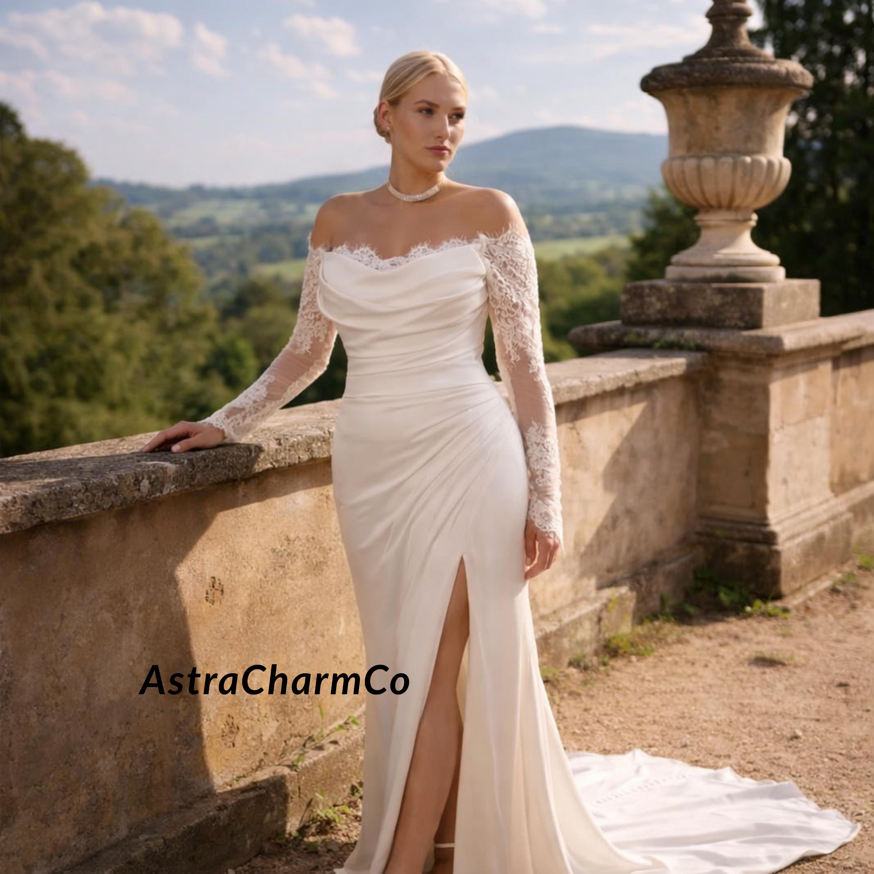 Champagne Mermaid Dress With Sleeves - Etsy Champagne Mermaid Dress With Sleeves - Etsy