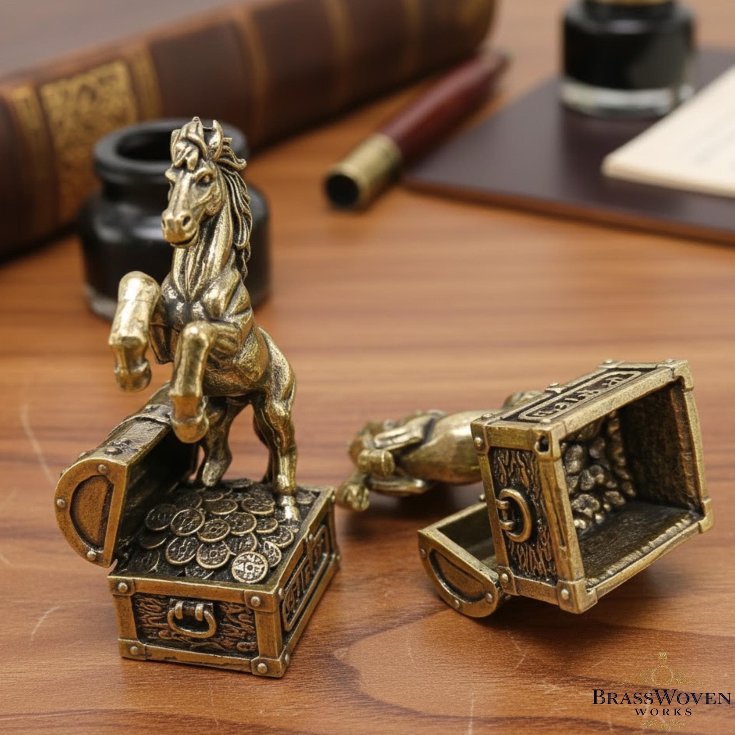 Gold horse statue - Etsy 日本