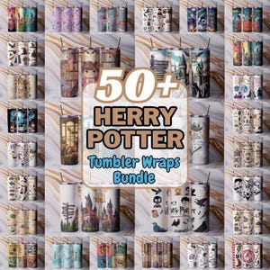 Lot de 20 oz d'emballage pour gobelet Wizard School PNG | Plus de 50 modèles de sublimation de l'Académie de magie | Téléchargement numérique fantastique