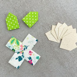 Nachhaltige EPP Schablonen aus Graspapier | English Paper Piecing Vorlagen | Wiederverwendbare Quiltschablonen 7,5 cm x 7,5 cm (160 Stück)