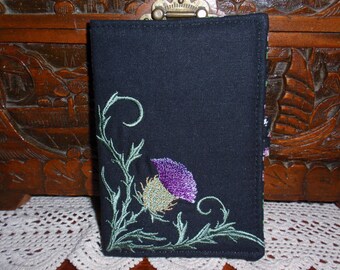 Scottish Thistle Mens Leather Wallet BLACK or BROWN Scottish Gift 371