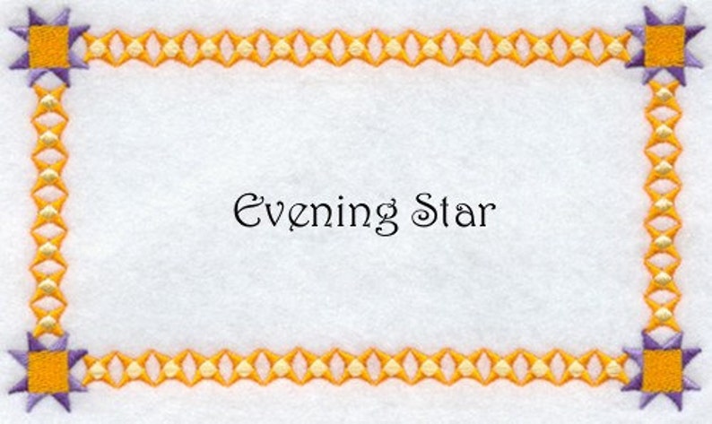 Custom Quilt Label Evening Star image 1