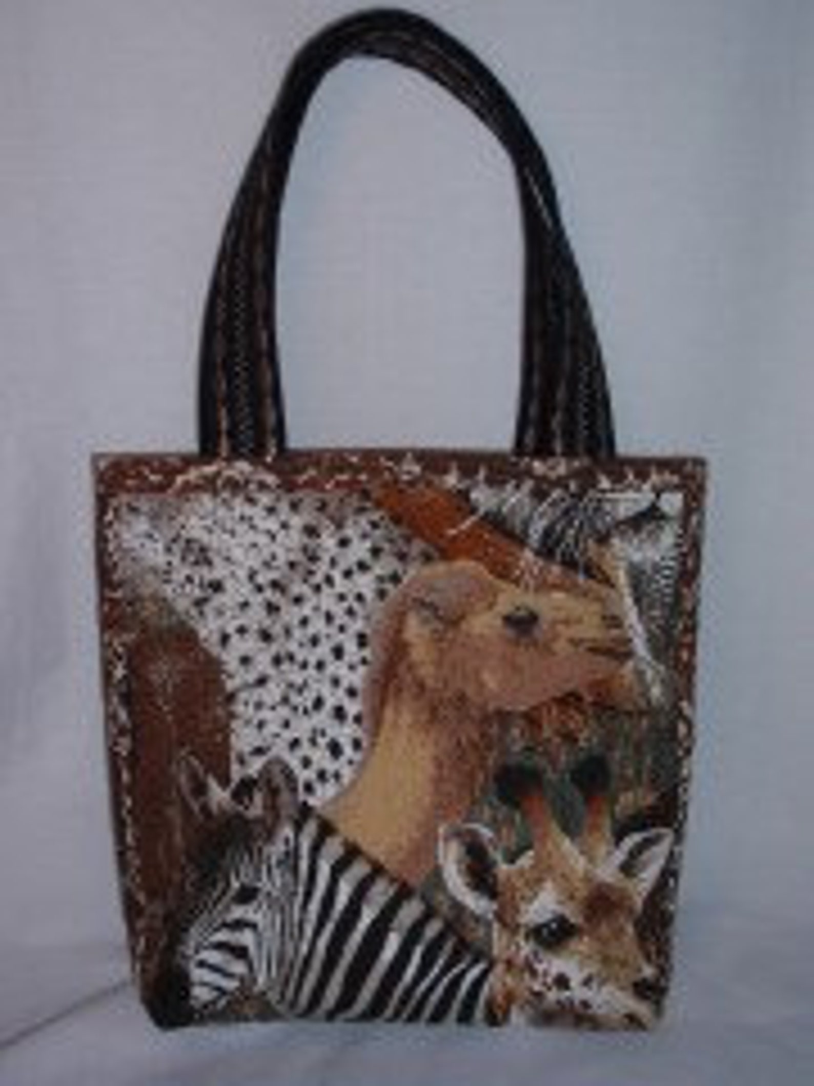Small Tote Bag Safari Animals Vintage Fabric Tote Bag - Etsy